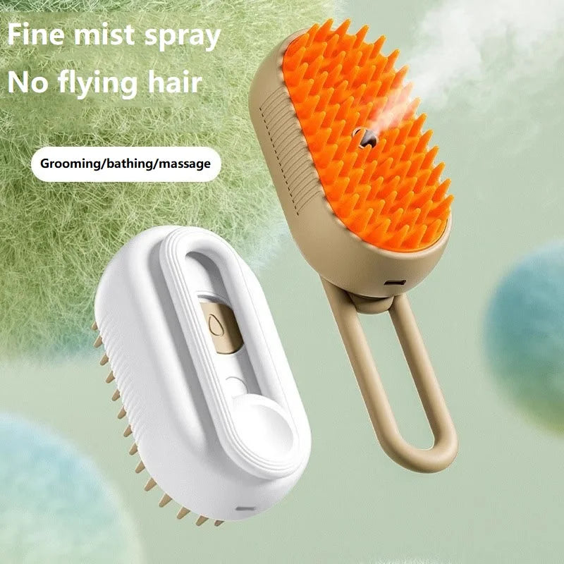 Steamy Cat & Dog Brush 3-in-1 Steam Electric Spray