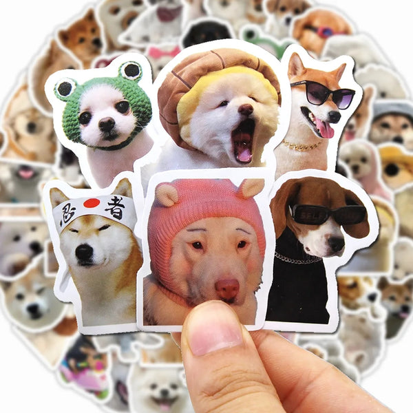 Funny Dog Stickers Cartoon Cute Decals