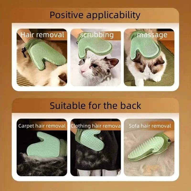 2-in-1 Reversible Pet Hair Remover Gloves for Cats & Dogs
